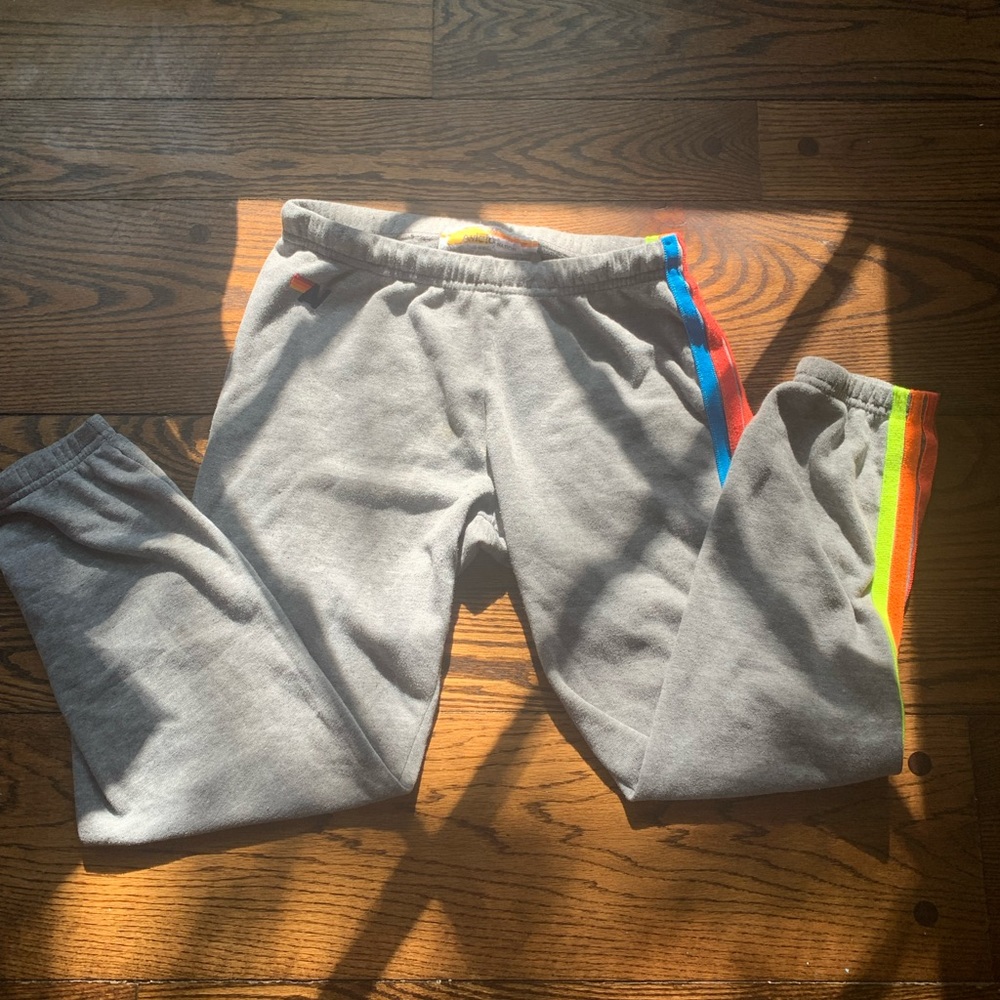 Aviator Nation neon rainbow sweatpants🌈
